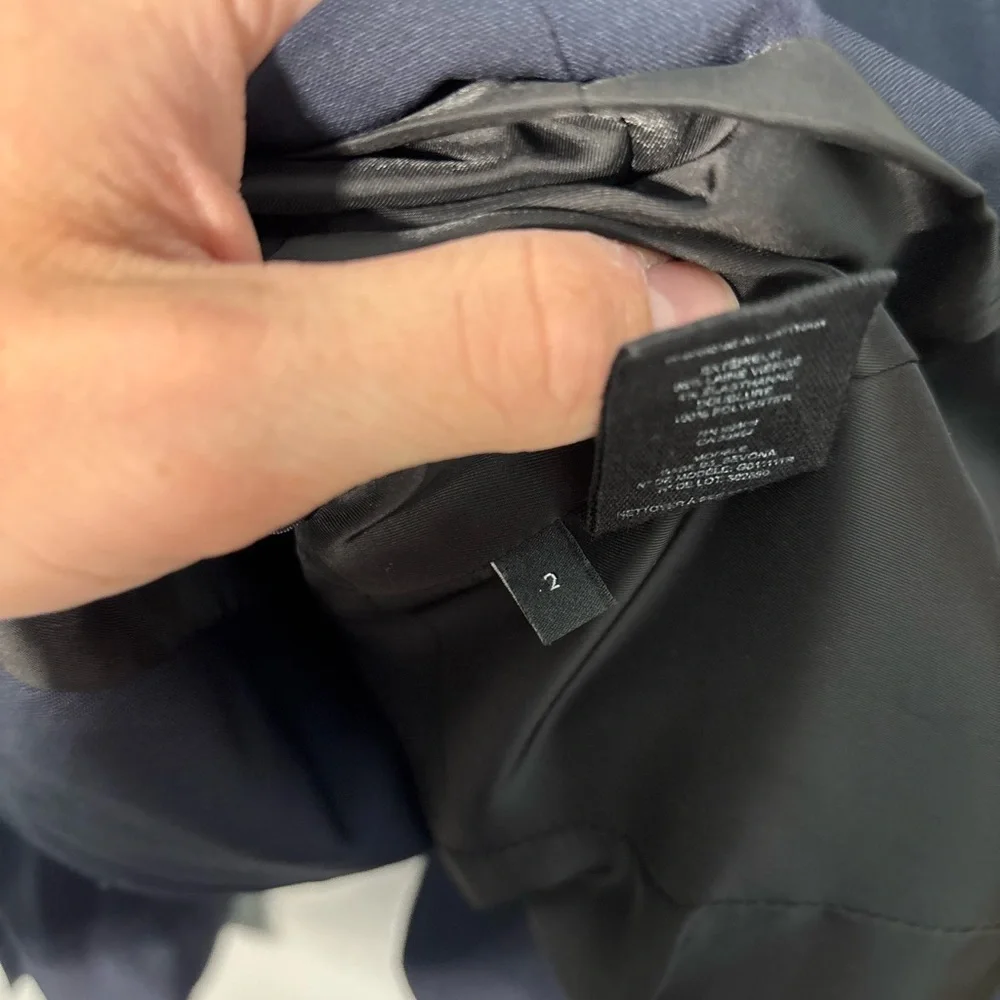 Theory Slim Fit Blazer in Navy Blue Sevona Stretch One Button Gabe B3 Size 2 - Picture 5 of 6